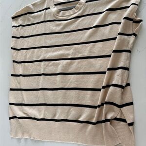 Baltic Born Striped Knit Top in Beige and Black